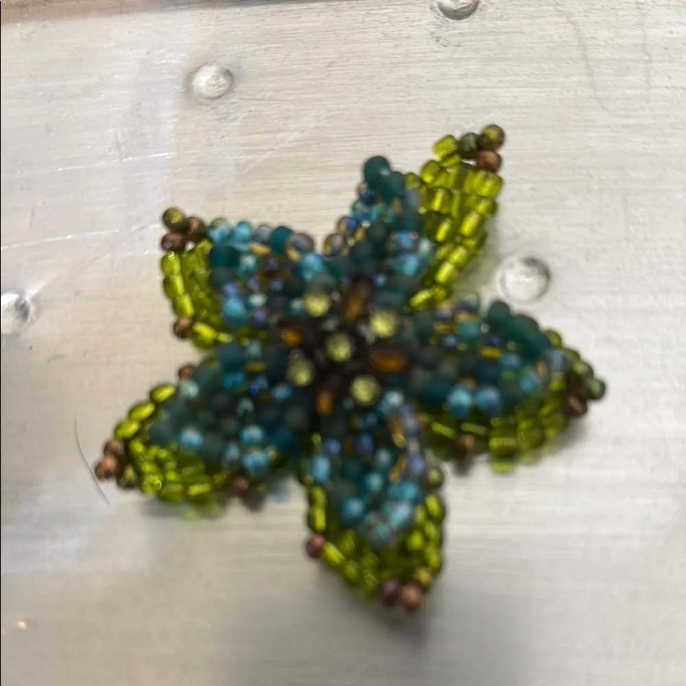 Handcrafted Beaded Flower Accent